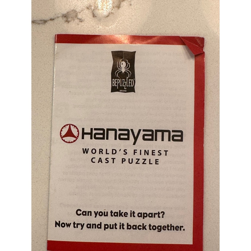 Hanayama Enigma Level 6 Cast Metal Brain Teaser Puzzle BePuzzled 30861 - Picture 5 of 5